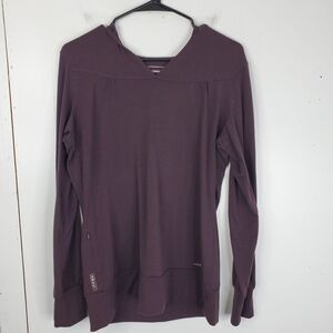 Merrell Optiwick Hoodie Sweatshirt Fitted Purple UPF 30 Hiking Womens M